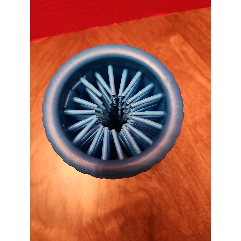 Dexas MudBuster Portable Dog Puppy Paw Cleaner Medium Blue